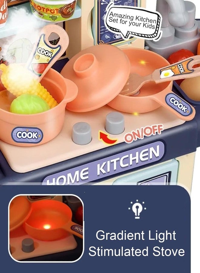 GIPTOC Kids Kitchen Set - Pretend Play Cooking Toy with Light & Steam Effects, Role Play Kitchen Playset with Accessories for Boys & Girls (Age 3+) - Image 4